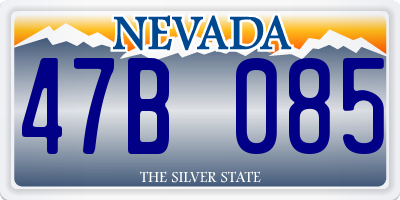 NV license plate 47B085