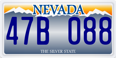 NV license plate 47B088