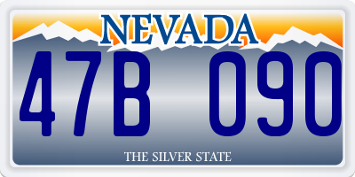 NV license plate 47B090