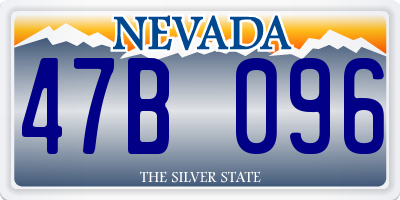 NV license plate 47B096