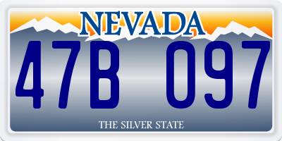 NV license plate 47B097