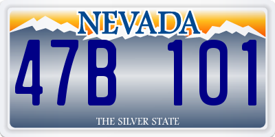 NV license plate 47B101