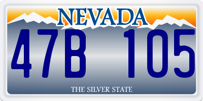 NV license plate 47B105