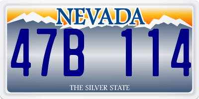 NV license plate 47B114