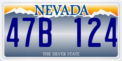 NV license plate 47B124