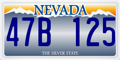NV license plate 47B125