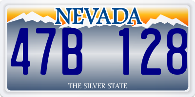 NV license plate 47B128