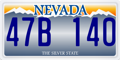 NV license plate 47B140