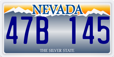 NV license plate 47B145