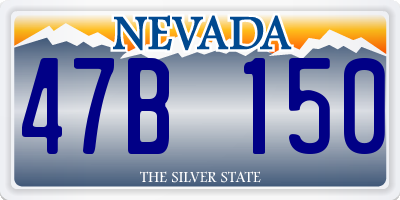 NV license plate 47B150