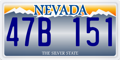 NV license plate 47B151