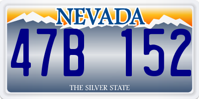 NV license plate 47B152