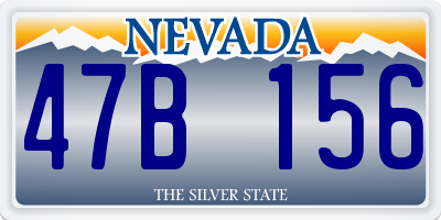 NV license plate 47B156