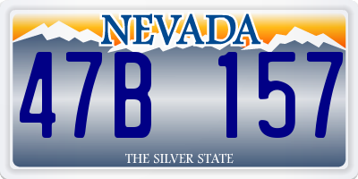 NV license plate 47B157