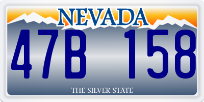 NV license plate 47B158