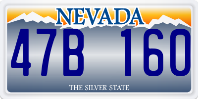 NV license plate 47B160