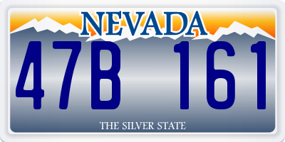 NV license plate 47B161