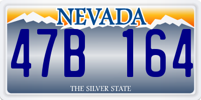 NV license plate 47B164