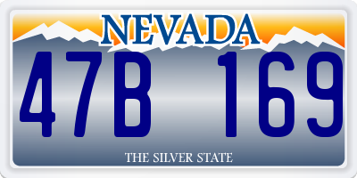 NV license plate 47B169
