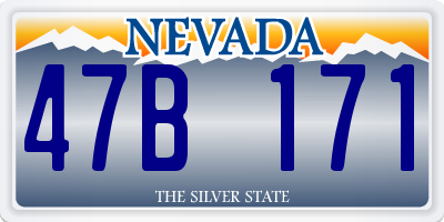NV license plate 47B171