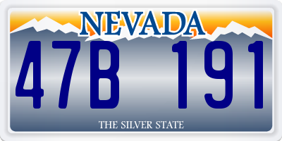 NV license plate 47B191