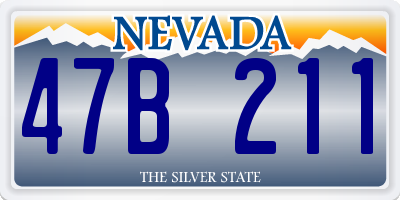 NV license plate 47B211