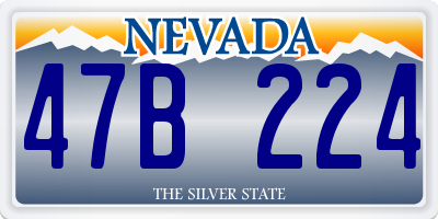 NV license plate 47B224