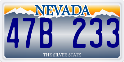NV license plate 47B233