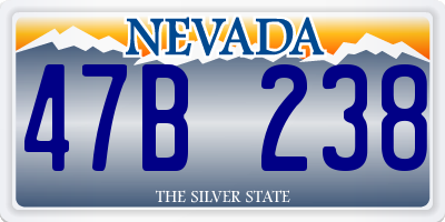 NV license plate 47B238