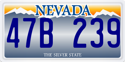 NV license plate 47B239