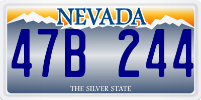 NV license plate 47B244