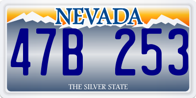 NV license plate 47B253