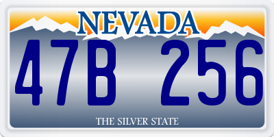 NV license plate 47B256