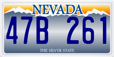 NV license plate 47B261