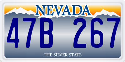 NV license plate 47B267