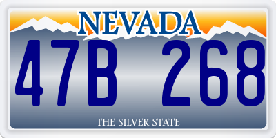 NV license plate 47B268