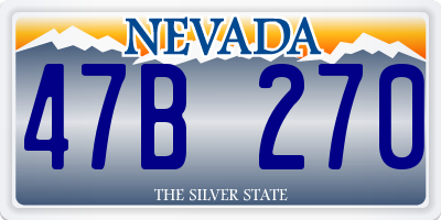 NV license plate 47B270