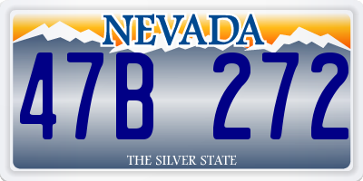 NV license plate 47B272