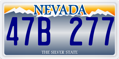 NV license plate 47B277