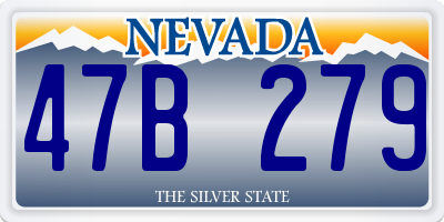 NV license plate 47B279