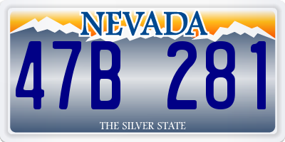 NV license plate 47B281