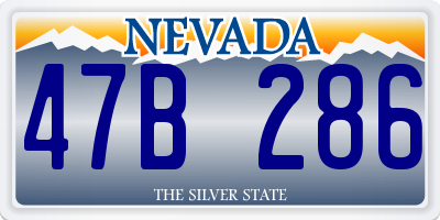 NV license plate 47B286