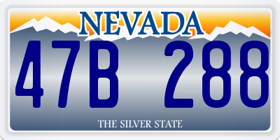NV license plate 47B288