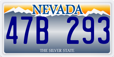 NV license plate 47B293