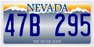 NV license plate 47B295