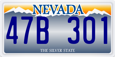 NV license plate 47B301