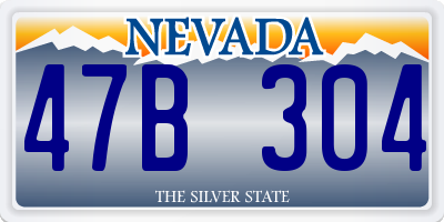 NV license plate 47B304