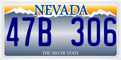 NV license plate 47B306