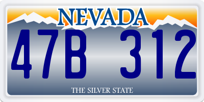 NV license plate 47B312