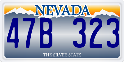NV license plate 47B323